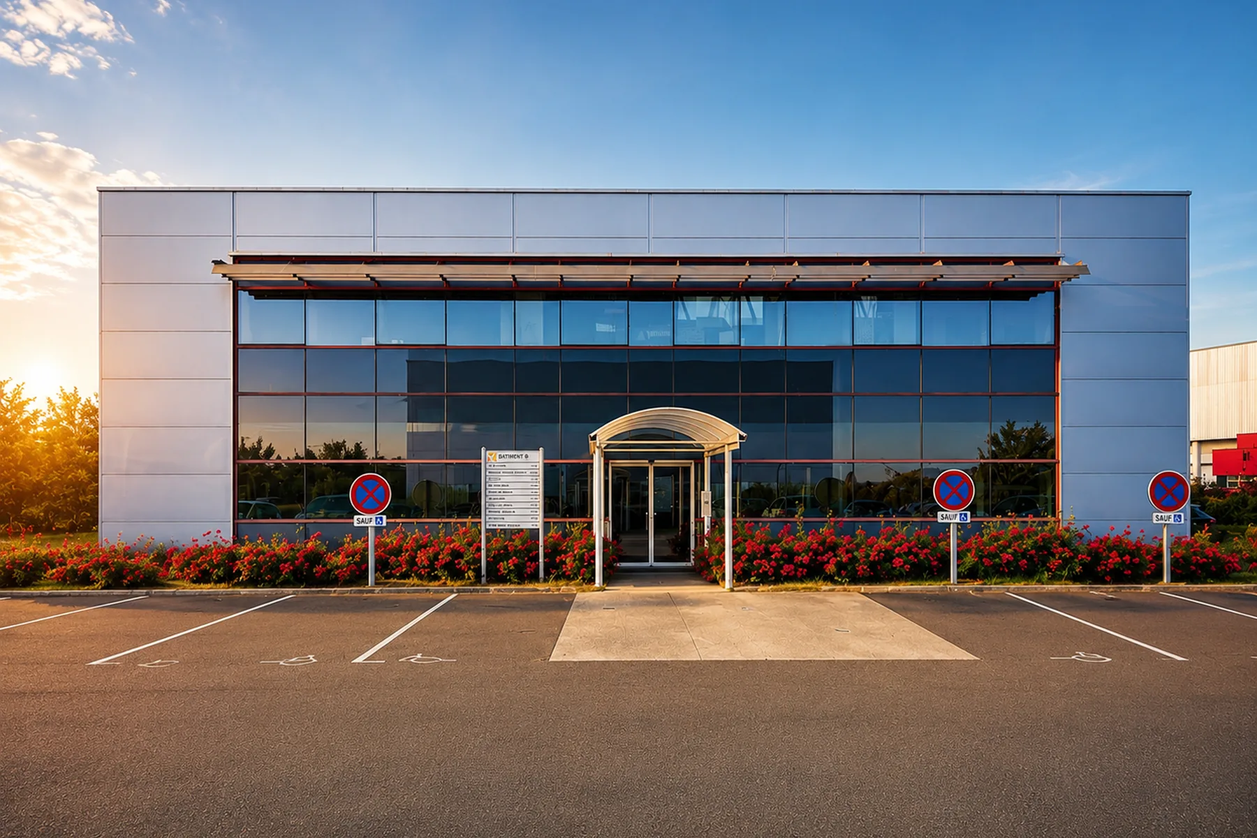 Le bâtiment qui abrite les bureaux de DIGICOM-IT, à Saint-Vulbas