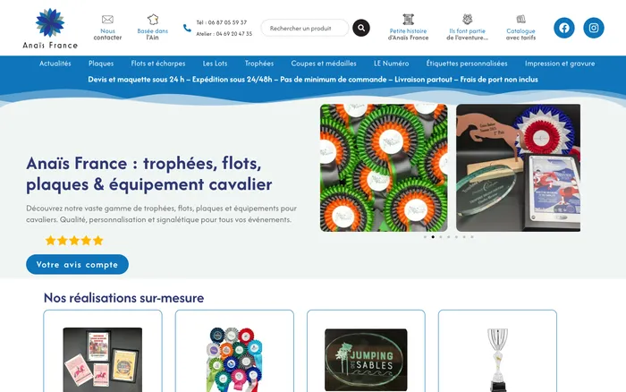 Page d'accueil du site d'Anaïs France