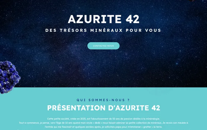 Page d'accueil du site d'Azurite 42