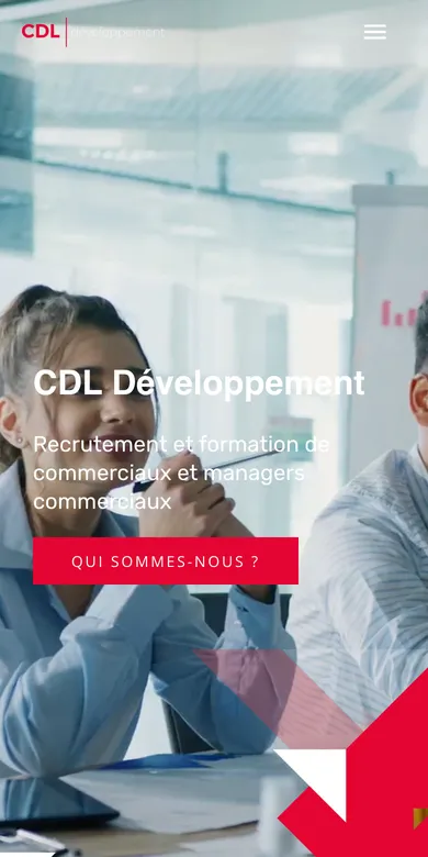 Le site de CDL Développement sur téléphone