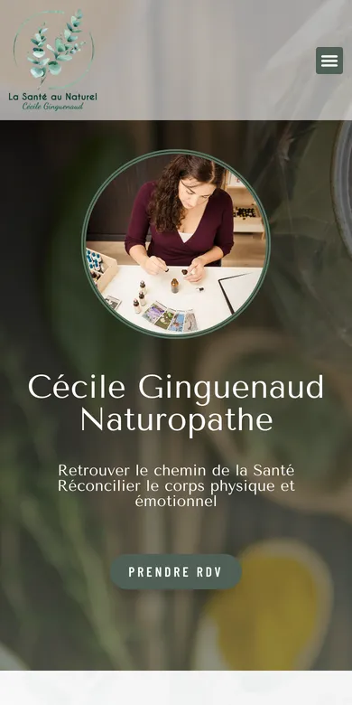 Le site de Cécile Ginguenaud sur téléphone