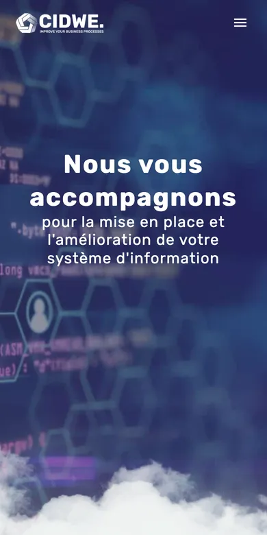 Le site de CIDWE sur téléphone