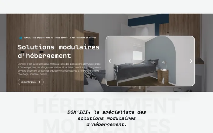 Page d'accueil du site de Dom'ici