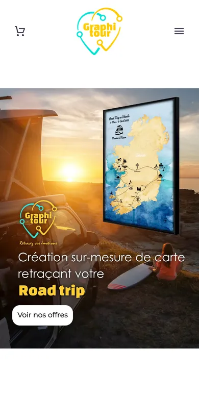 Le site de Graphitour sur téléphone