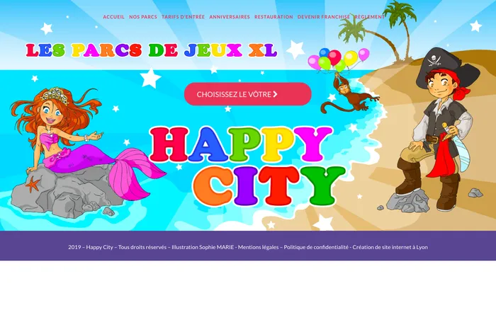 Page d'accueil du site de Happy City