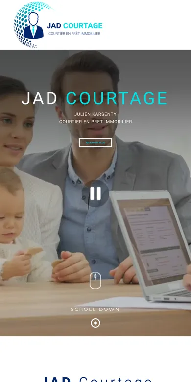 Le site de JAD Courtage sur téléphone