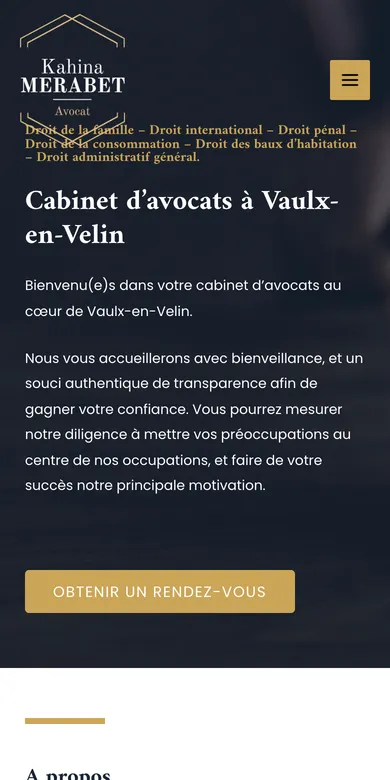 Le site de Kahina Merabet sur téléphone