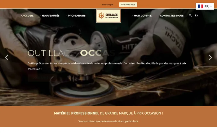 Page d'accueil du site d'Outillage Occasion