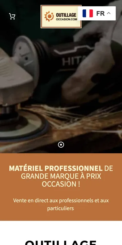 Le site d'Outillage Occasion sur téléphone