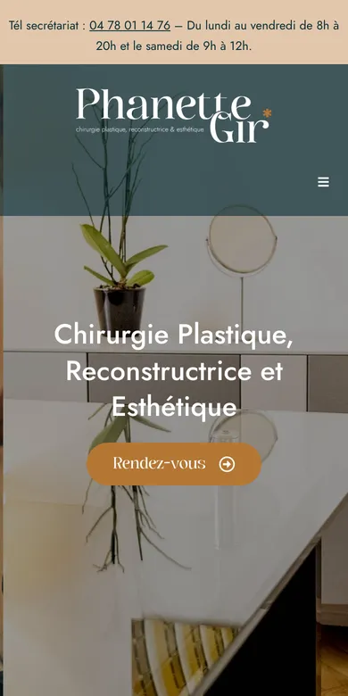 Le site de Dr Phanette Gir sur téléphone