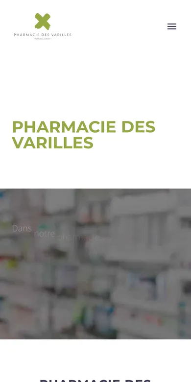 Le site de Pharmacie des Varilles sur téléphone