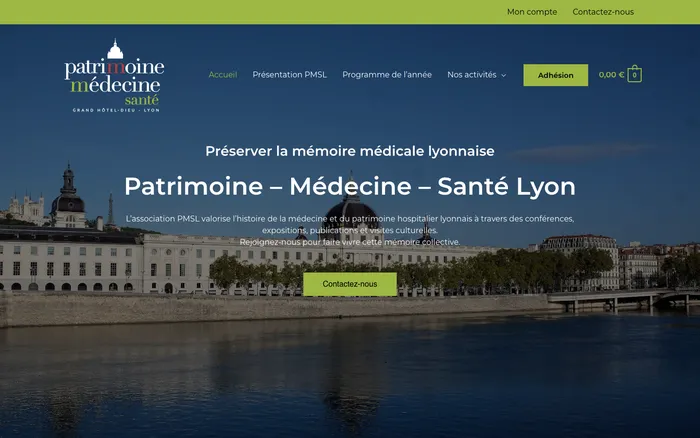 Page d'accueil du site de PMSL