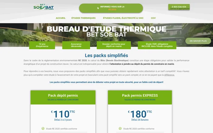 Page d'accueil du site de SOE