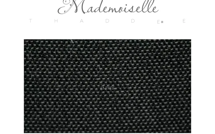 Page d'accueil du site de Mademoiselle Thaddée