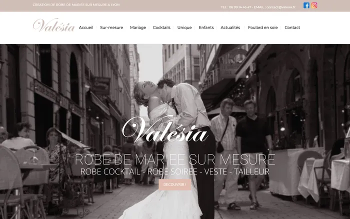 Page d'accueil du site de Valesia