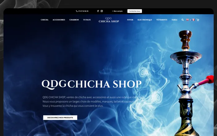 Boutique en ligne QDG Chicha Shop